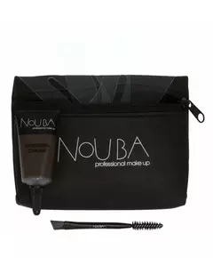 30 Set Nouba: Nouba Eyebrow Brush + Nouba Eyebrow Gel 7 ml + Textile Makeup Bag Black, 7 ml