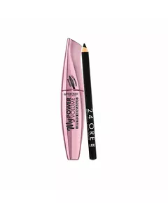 Set Deborah: 24H Extra Gel Pencil Eyeliner Black 1.5 g + My Power Waterproof Volumizing Mascara Black, 1,5 g