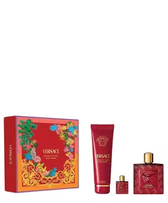 Set Versace: Eros Flame Eau De Parfum For Men 100 ml + Eros Flame Shower Gel 150 ml + Eros Flame Eau De Parfum For Men, 100 ml