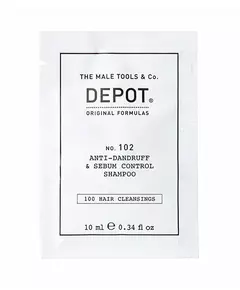 Depot 100 Hair Cleansing No. 102 Complexe botanique Shampooing Antipelliculaire & contrôle du sébum, 10 ml