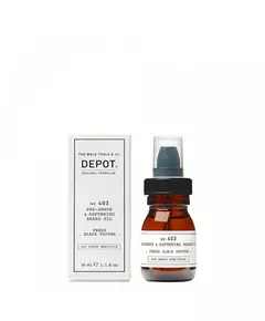 Depot 400 Shave Specifics No. 403 Frischer schwarzer Pfeffer Weichmachen Vor-Rasieröl, 30 ml