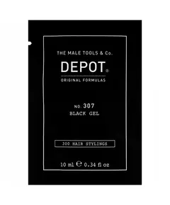 Depot 300 Hair Stylings No. 307 Black Botanischer Komplex Haarstyling-Gel Vorübergehende Abdeckung & Volumen Mittlerer Halt, 10 ml