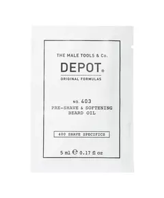 Depot 400 Shave Specifics No. 403 Frischer schwarzer Pfeffer Weichmachen Vor-Rasieröl, 5 ml