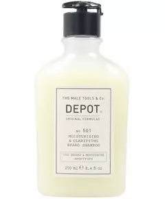 Depot 500 Beard & Mustache Specifics No. 501 Provitamine B5 Shampooing pour barbe Hydratant et clarifiant, 250 ml