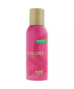 Benetton Colors Pink Floral et fruité Déodorant en spray Pour les femmes, 150 ml