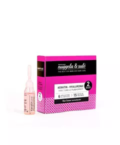 Set Duo Nuggela & Sule Keratin Hyaluronic Après-shampooing traitement Réparation et renforcement Cheveux abîmés, 2 × 10 ml