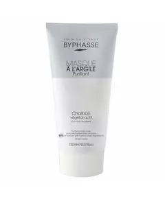 Byphasse Byphasse Charbon de bois Purification Masque d'argile, 150 ml