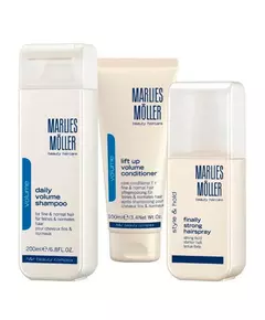 Xmas Set Set Marlies Moller: Lift-Up Hair Conditioner For Volume 100 ml + Finally Strong Hair Spray For Styling Strong Hold 125 ml + Daily Volume Hair Shampoo, 100 ml
