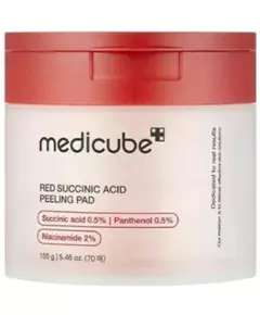 Medicube Red Succinic Acid Peeling Pad Exfoliation Lotion tonique Visage, 70 pièces