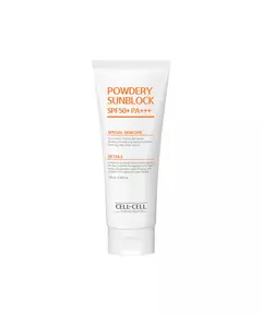 Cell By Cell Powdery Sunblock Protection de la barrière cutanée Crème solaire Pour le visage SPF 50+, 100 ml