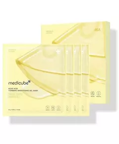 Masque visage en gel éclaircissant et nourrissant à l’acide kojique et au curcuma Medicube, 4 pièces, 28 g