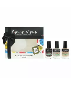 Set Trio Warner Bros Friends Chipsresistent Nagellack Kaffee 3 stk, 3 × 12 ml