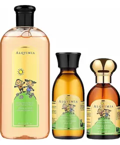 Alqvimia Coffre pour nourrissons et bébés : gel de bain 400ml + huile corporelle 150ml + eau de Cologne 100ml