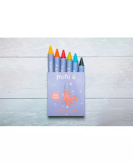 Coffret cadeau Mini-U Crayons & Nuages : Bombe de bain nuage 3pcs + crayons de bain 6pcs, image 3