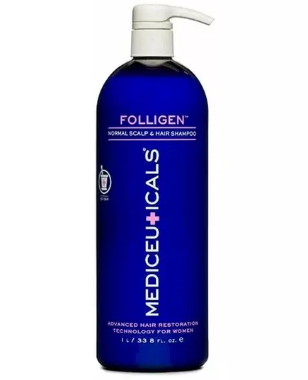 Mediceuticals - Technologie avancée de restauration capillaire pour les femmes - Shampooing Folligen 1000 ml