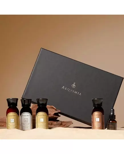 Alqvimia Supreme Beauty & Spa Experience Enigma Kit: Queen of Egypt Körperöl 30ml + Queen of Egypt Körperelixier 30ml + Queen of Egypt Bade- und Duschgel 30ml + Naturally Pure Körperpeeling 30ml + PAE Queen of Egypt 5ml, Bild 2