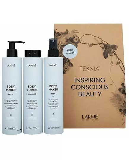 Lakme Tkn Retail Pack Body Maker : Shampooing 300 ml + Baume 300 ml + Brume 300 ml