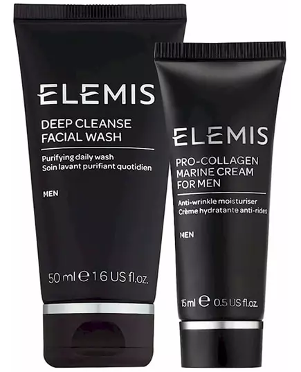 Elemis Men's Kit: Elemis Deep Cleanse Gesichtswäsche 50ml + Elemis Pro-Collagen Marine Creme Feuchtigkeitscreme für Männer 15ml