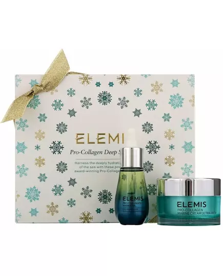 Elemis Pro-Collagen Deep Sea Duo set : Huile Pro-Collagène Marine 15ml + Elemis Pro-Collagène Marine Crème Ultra Riche 30ml + coffret cadeau