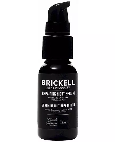 Brickell Men's Anti Aging Repairing Night face serum 30ml