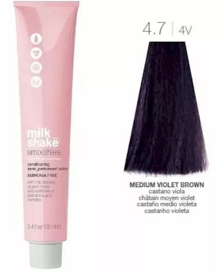 Milk_Shake Smoothies Couleur Permanente 4.7 Brun Violet Moyen 100ml, image 3