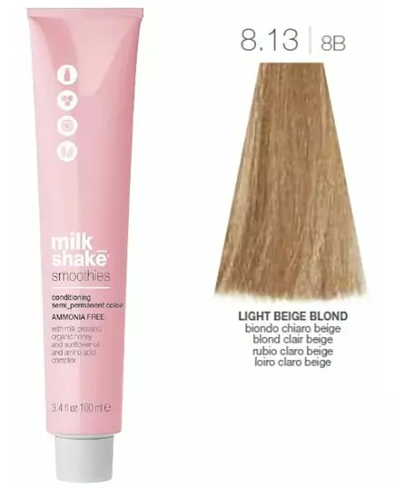 Milk_Shake Smoothies Semi Permanent Farbe 8.13 Helles Beige Blond 100ml, Bild 3