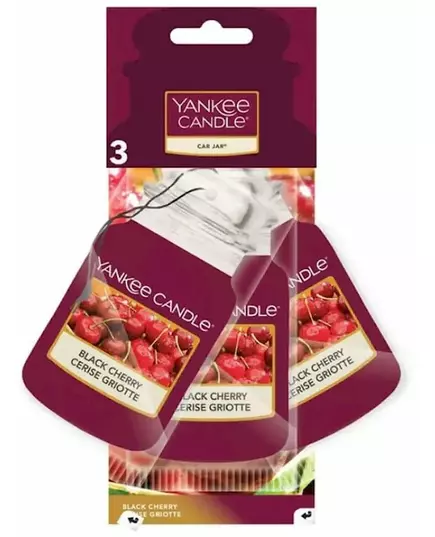 Yankee Candle Car Jar Bonus Pack ein Set mit Black Cherry Autodüften 3 Stück, Bild 2