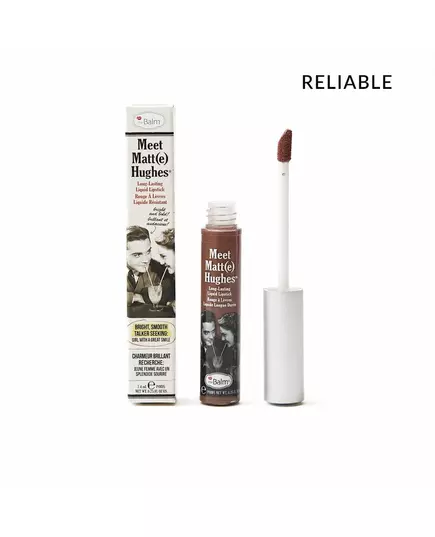 TheBalm Meet Matt(e) Hughes rouge à lèvres liquide longue durée Reliable Taupe 7.4ml, image 2