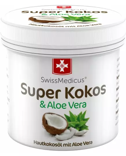 Swiss Medicus Super huile de noix de coco avec Aloe Vera 150ml