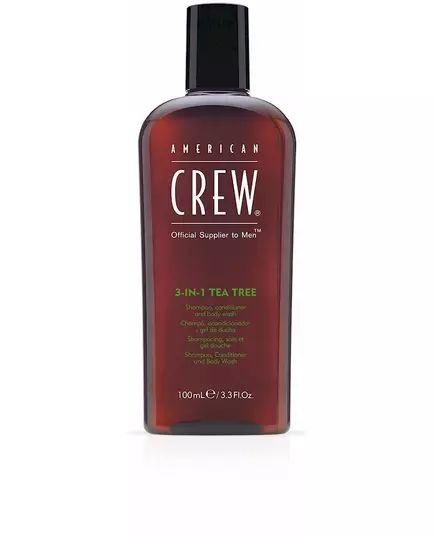 American Crew 3in1 Teebaum Shampoo, Spülung und Körperreinigung 100ml