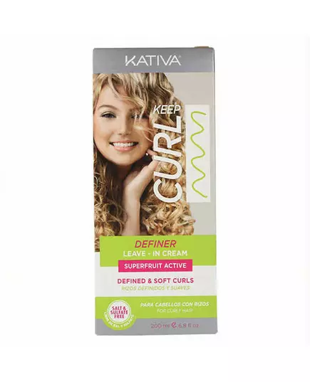 Crème pour Définir les Boucles Keep Curl Definer Leave In Kativa (200 ml)