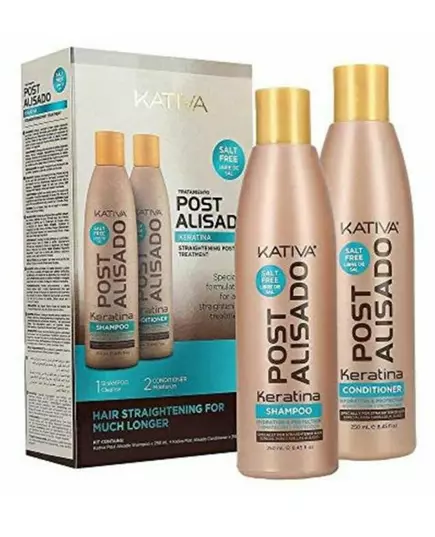 Shampoo und Spülung Keratin Kit Kativa Post Alisado (2 uds)