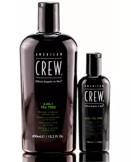 American Crew 3in1 Tea Tree shampooing, après-shampooing et gel douche 100ml, image 2