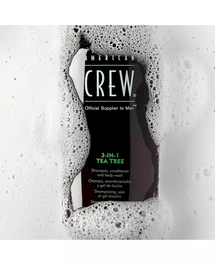 American Crew 3in1 Tea Tree shampooing, après-shampooing et gel douche 100ml, image 3