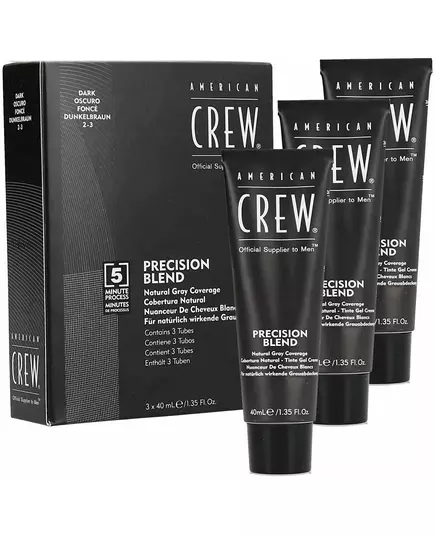 American Crew Precision Blend Haarfarbe 3x40ml Dunkel 2-3, Bild 3