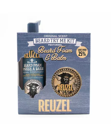 Kit Reuzel Beard Try Me : Mousse à barbe originale 70ml + Baume à barbe 35g