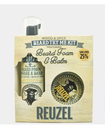 Reuzel Beard Try Me Set: Wood & Spice Bartschaum 70ml + Bartbalsam 35g