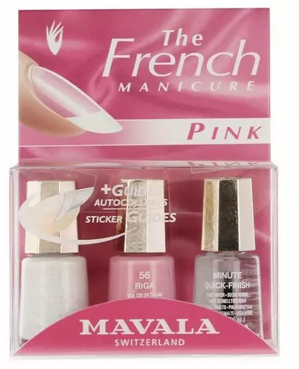 Mavala French Manicure Set Rosa: Weiß 5ml + Riga 5ml + Minute Quick Finish 5ml