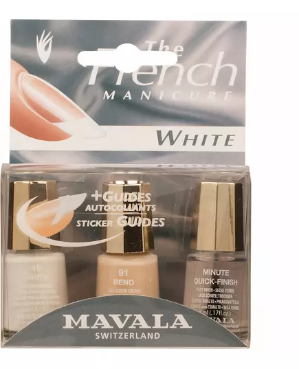 Mavala French Manicure Set Weiß: Weiß 5ml + Reno 5ml + Minute Quick Finish 5ml