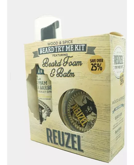 Kit Reuzel Beard Try Me : Mousse à barbe Wood & Spice 70ml + Baume à barbe 35g, image 2