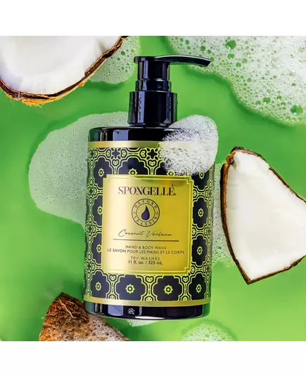 Spongelle Crème lavante pour les mains et le corps à la noix de coco et à la verveine 325ml, image 2