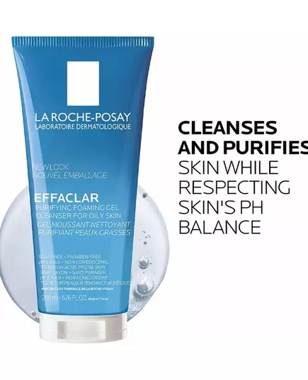 La Roche Posay Effaclar Gel Moussant Nettoyant 200 ml, image 3