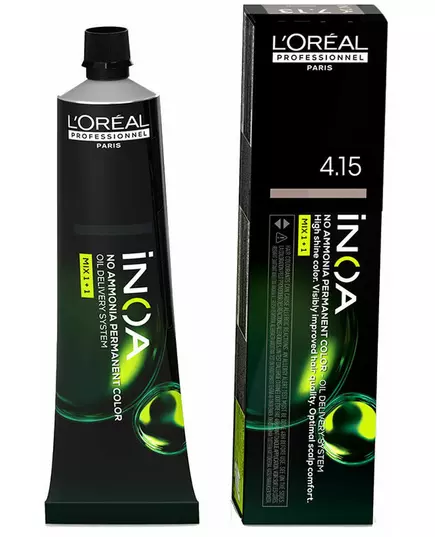 L'Oréal Professionnel Inoa coloration oxydante sans ammoniaque L'Oréal Professionnel Inoa teinte #4,15 60g