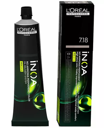 L'Oréal Professionnel Inoa Ammoniakfreies oxidierendes Haarfärbemittel Inoa Farbton #7,18 60 g 60 g