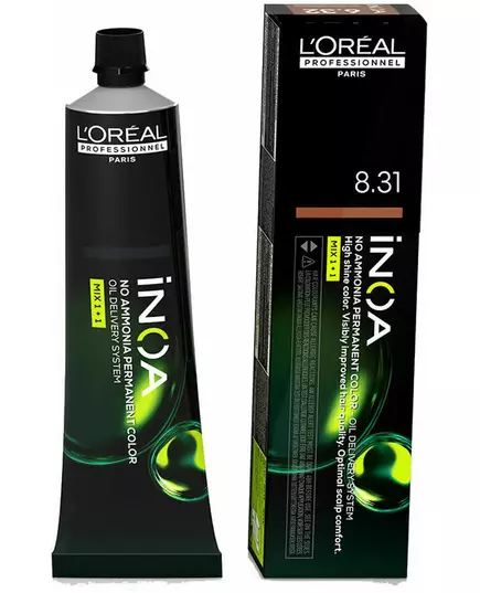 L'Oréal Professionnel Inoa Ammoniakfreies oxidierendes Haarfärbemittel Inoa Farbton #8,31 60g