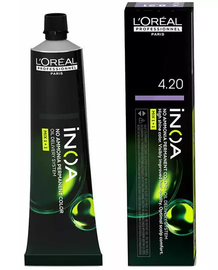 L'Oréal Professionnel Inoa Ammoniakfreies oxidierendes Haarfärbemittel Inoa Farbton #4,20 60g