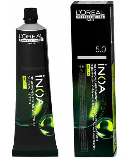 L'Oréal Professionnel Inoa Ammoniakfreies oxidierendes Haarfärbemittel Inoa Farbton #5,0 60g