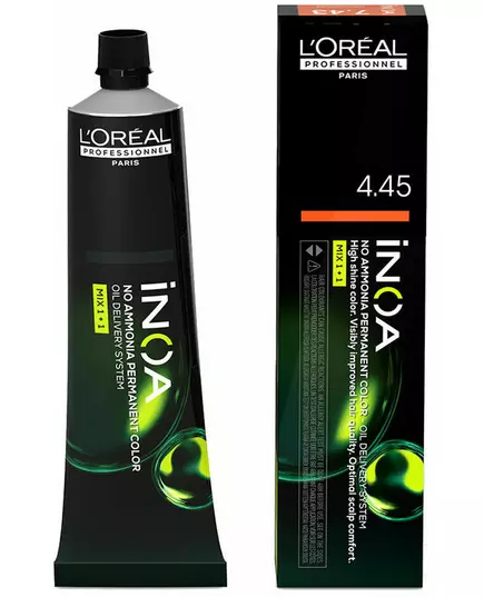 L'Oréal Professionnel Inoa coloration oxydante sans ammoniaque L'Oréal Professionnel Inoa teinte #4,45 60g