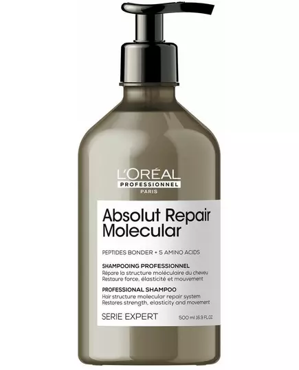 L'Oréal Professionnel Absolut Repair Molecular Shampooing professionnel sans sulfate pour cheveux abîmés 500 ml