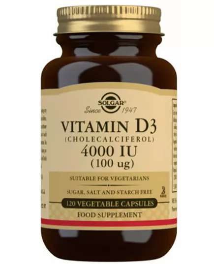 Solgar Vitamin D3 4000 IU (100 mcg) pflanzliche Kapseln. 120 Stk.